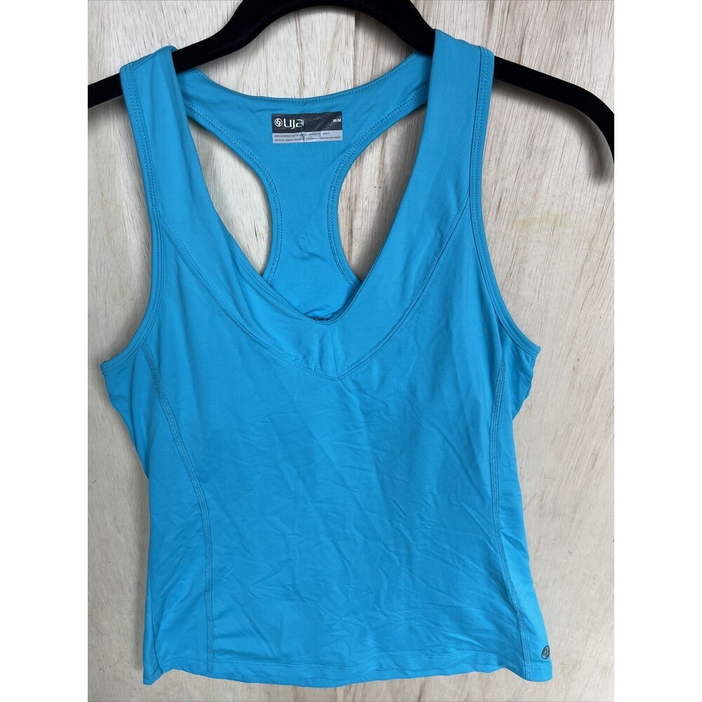 Womens Size Medium Shirt Active Workout Tank Top Non-Padded Shelf Bra